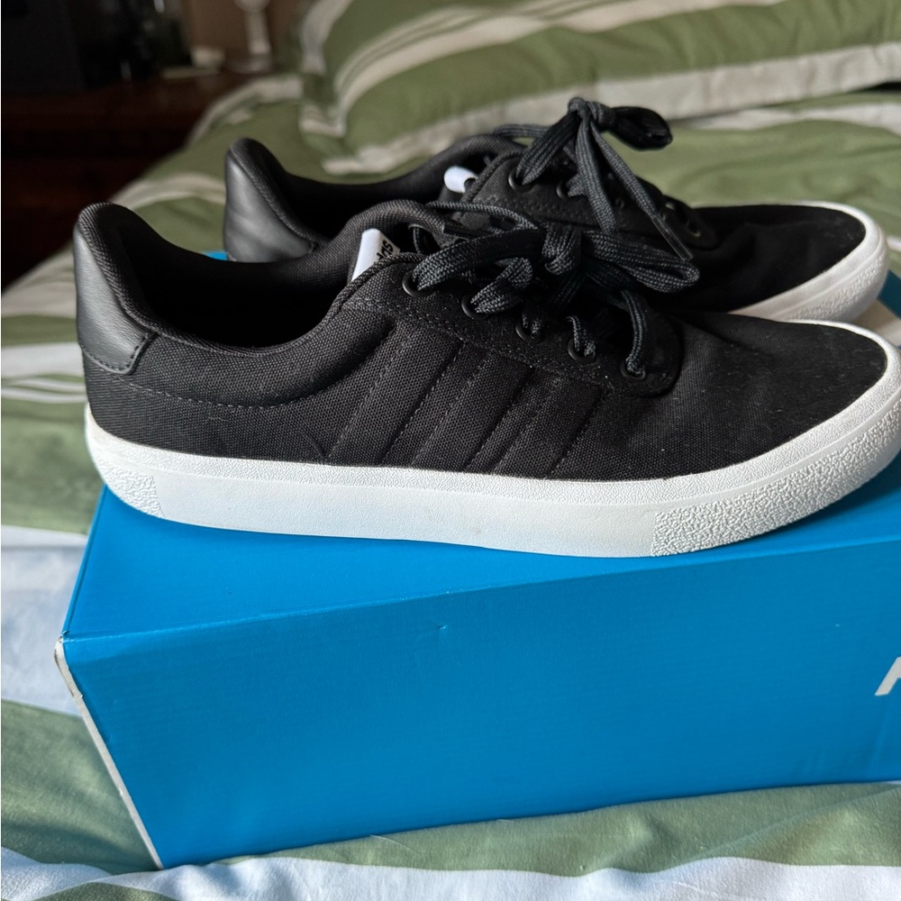 Adidas Black and White Athletic Shoes